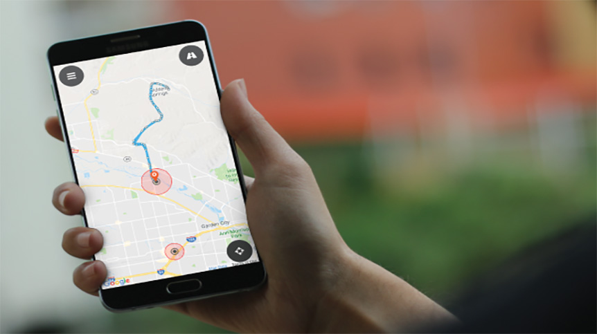 Mobile app with GPS tracking on iPhone