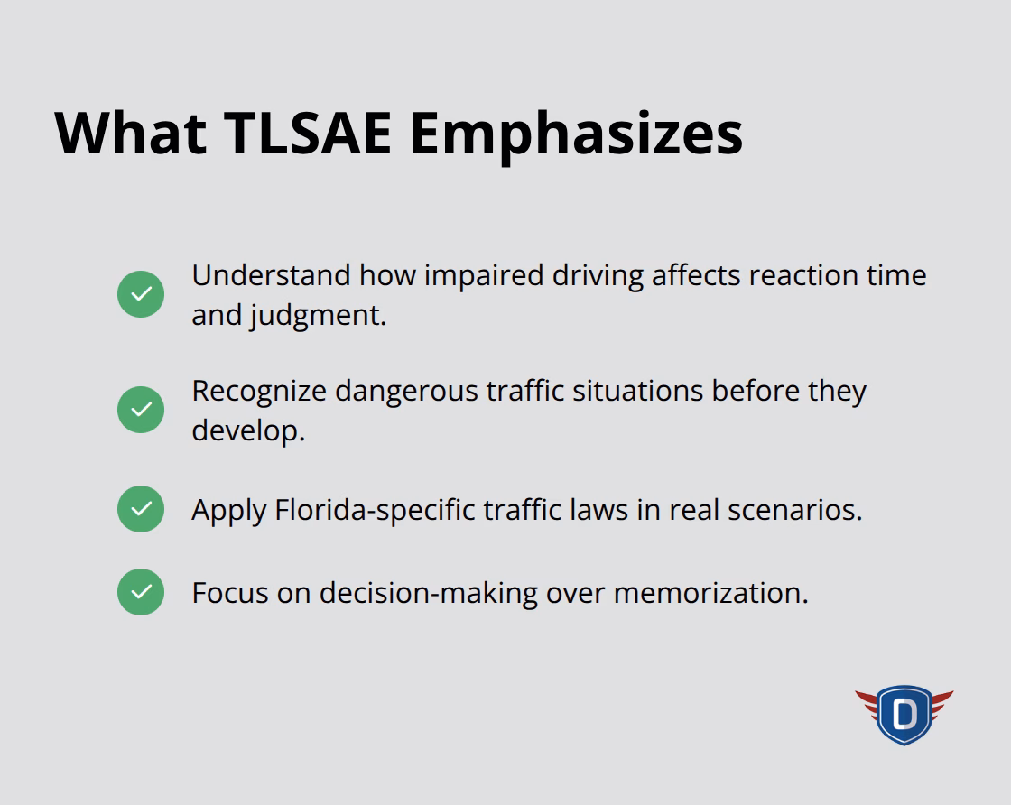 Key skills the Florida TLSAE course builds for teen drivers